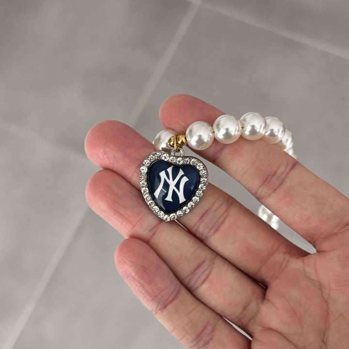 NY Heart Pearl Necklace