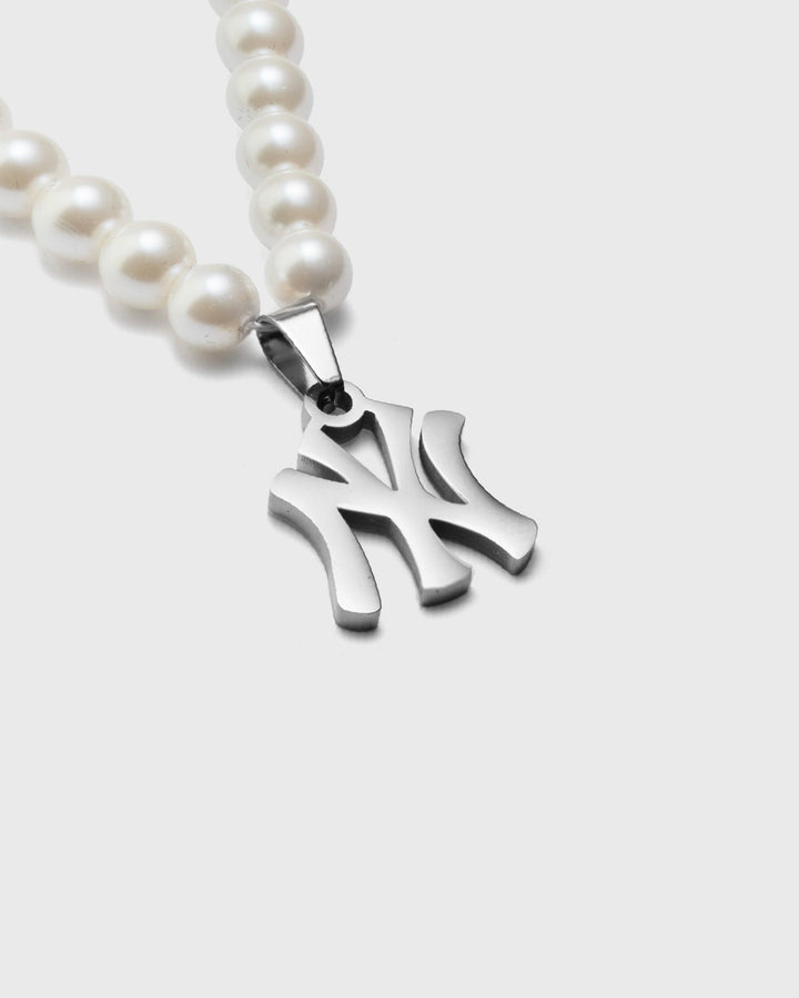 NY Pearl Necklace Silver