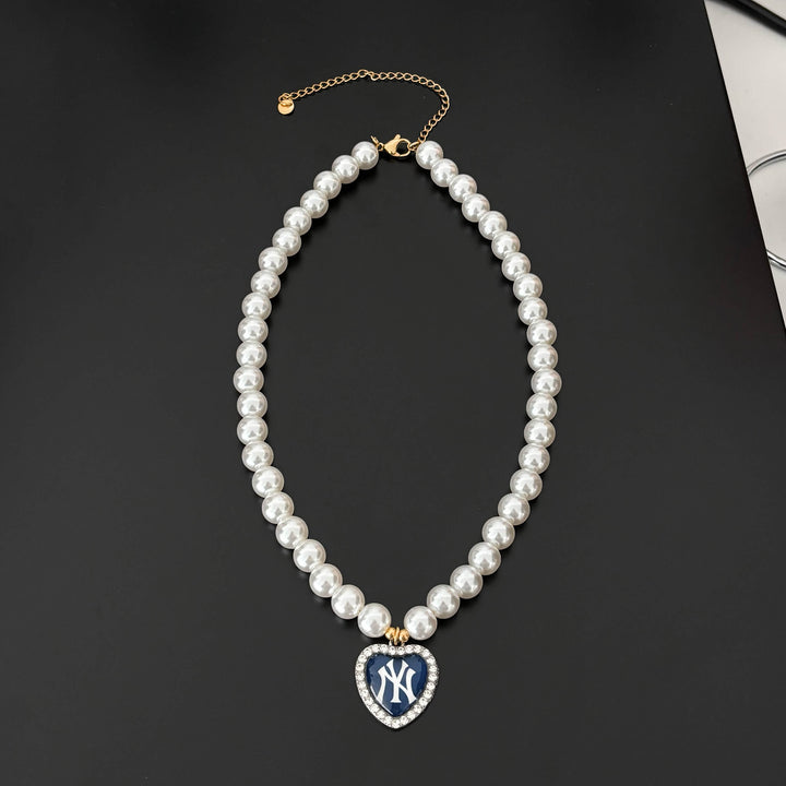 NY Heart Pearl Necklace