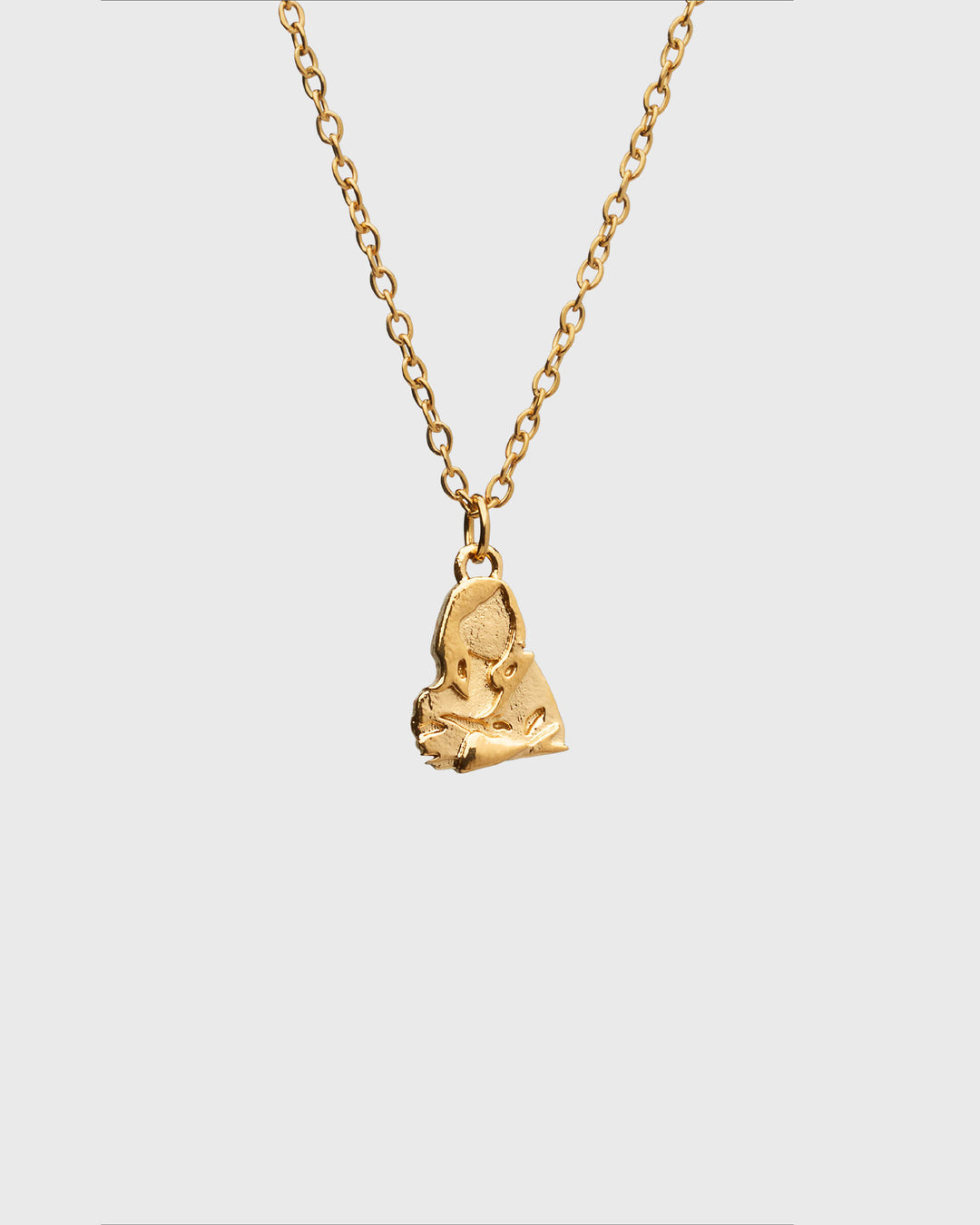 Saents Billie Eilish inspired gold necklace pendant on chain