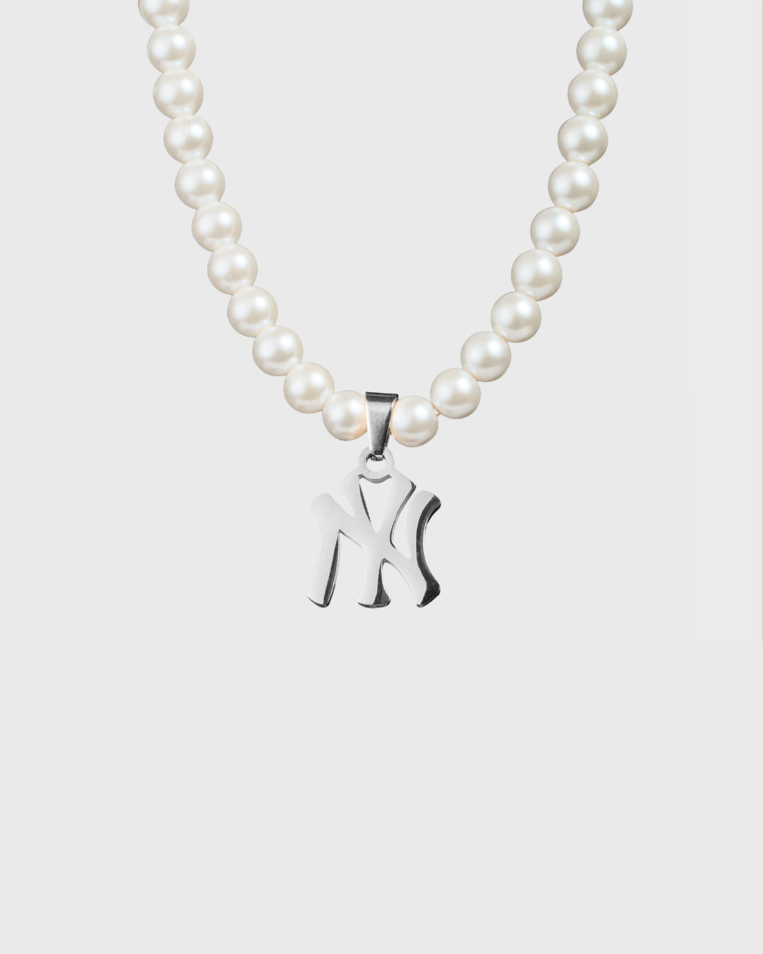 NY Pearl Necklace Silver