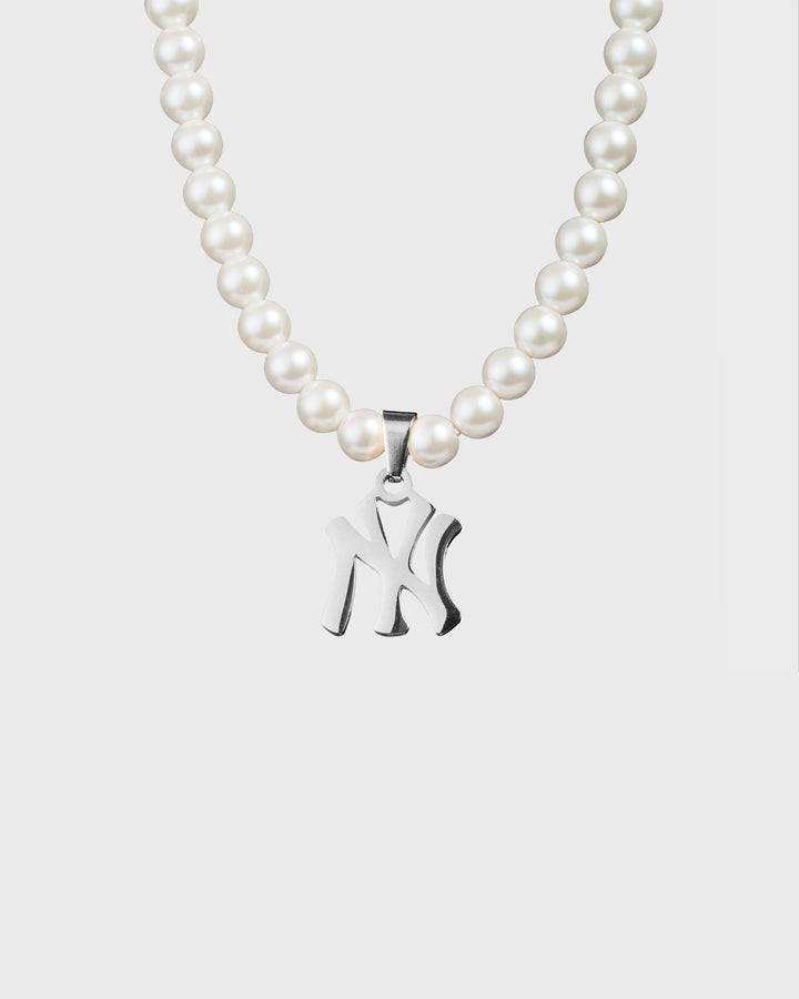 NY Pearl Necklace Silver
