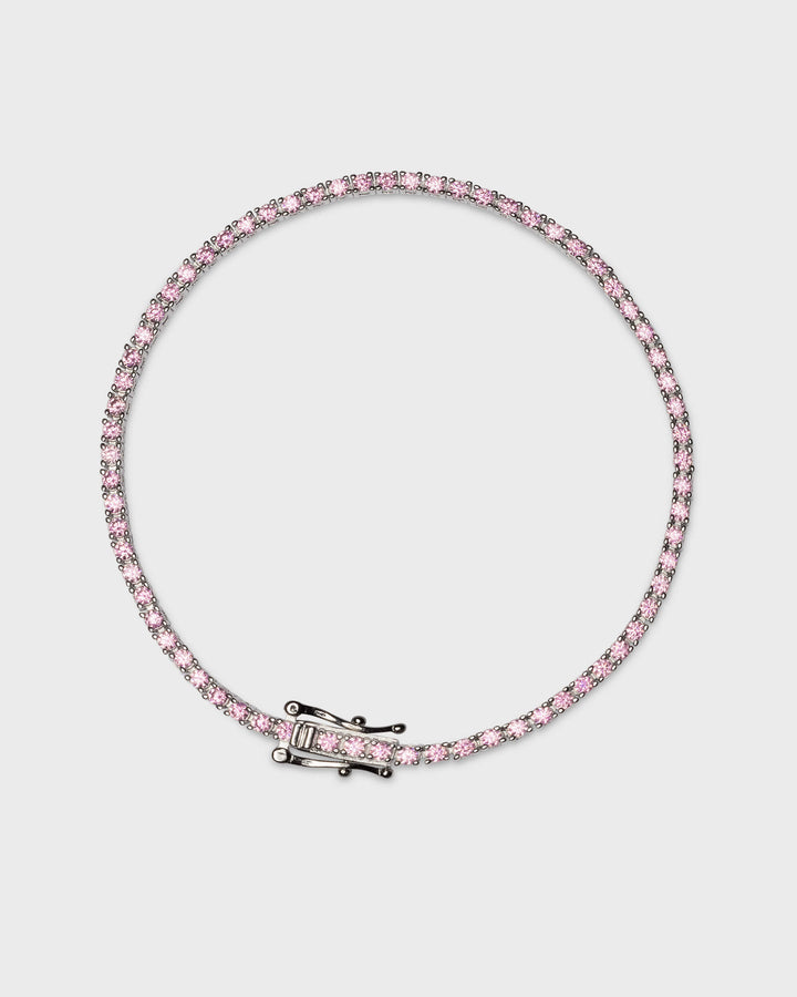 Pink Tennis Bracelet White Gold