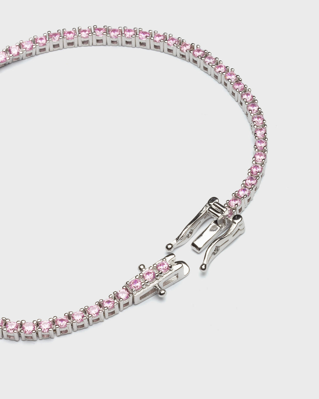 Pink Tennis Bracelet White Gold