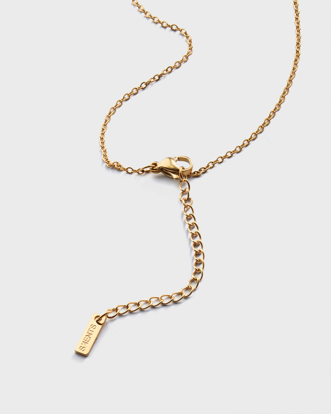 Saents jewelry gold necklace with tag